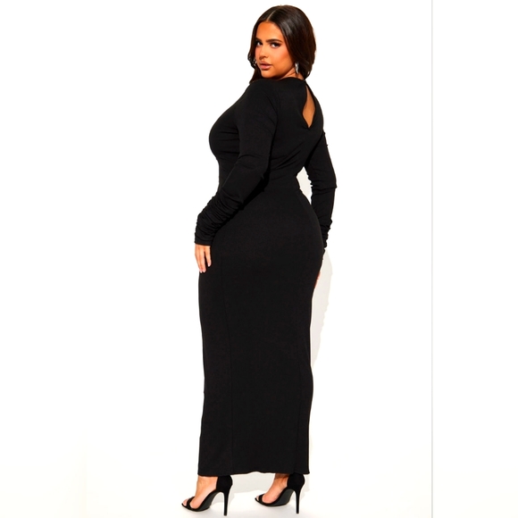 Fashion Nova Black Maxi Dress - Picture 1 of 4